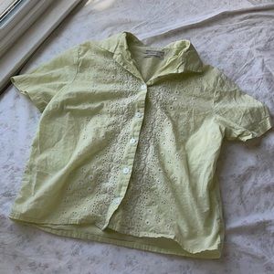 Urban outfitters button up cropped top